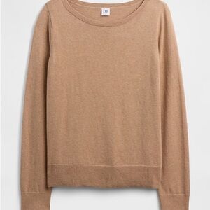 GAP Women's Camel Relaxed Boatneck Sweater size Large new with tags